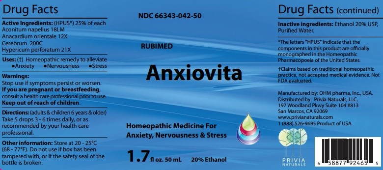 Anxiovita ingredients